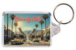 Beverly Hills - USA - Artistic Double Sided Large Keyring 26US1