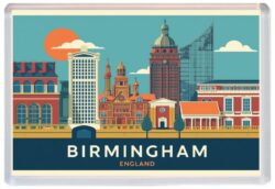 Birmingham - West Midlands - Artistic Jumbo Fridge Magnet 26E1