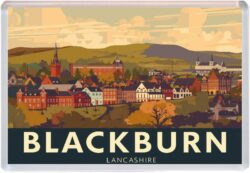 Blackburn - Lancashire - Artistic Jumbo Fridge Magnet 26E1