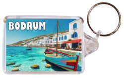 Bodrum - Turkey - Artistic Double Sided Large Keyring 26T1