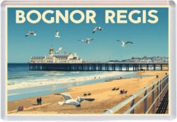 Bognor Regis - West Sussex - Artistic Jumbo Fridge Magnet 26E1