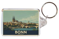 Bonn - Germany - Artistic Double Sided Large Keyring 26F1