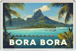 Bora Bora - French Polynesia - Artistic Jumbo Fridge 25PZ1