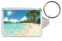 Boracay - Indonesia - Artistic Double Sided Large Keyring 26I1