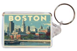 Boston - USA - Artistic Double Sided Large Keyring 26US1