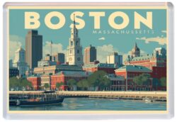 Boston - USA - Artistic Jumbo Fridge Magnet 26US1