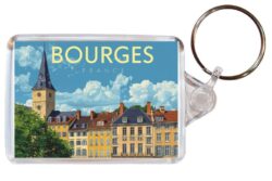 Bourges - France - Artistic Double Sided Large Keyring 26F1