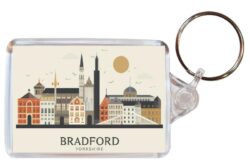 Bradford - Yorkshire - Artistic Double Sided Large Keyring 26E1