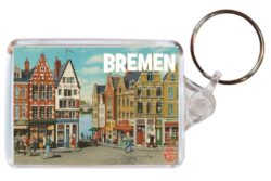 Bremen - Germany - Artistic Double Sided Large Keyring 26F1