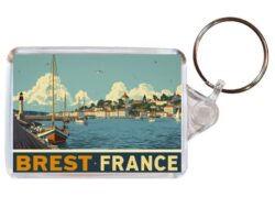 Brest - France - Artistic Double Sided Large Keyring 26F1