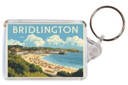 Bridlington - Yorkshire - Artistic Double Sided Large Keyring 26E1