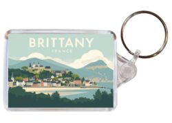Brittany - France - Artistic Double Sided Large Keyring 26F1