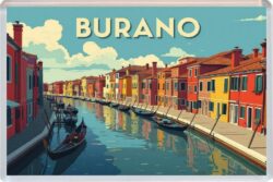 Burano - Italy - Artistic Jumbo Fridge Magnet 26I1