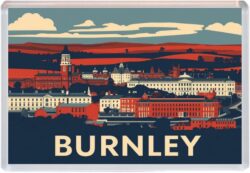 Burnley - Lancashire - Artistic Jumbo Fridge Magnet 26E1