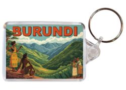 Burundi - Artistic Double Sided Large Keyring 26B1