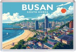 Busan - South Korea - Artistic Jumbo Fridge Magnet 26SK1