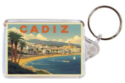 Cadiz - Spain - Artistic Double Sided Large Keyring 26S1
