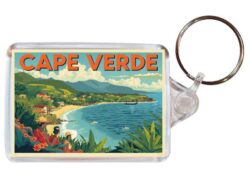 Cape Verde - Artistic Double Sided Large Keyring 26CV1