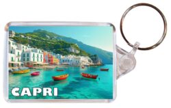 Capri - Italy - Artistic Double Sided Large Keyring 26I1