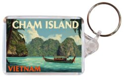 Cham Island - Vietnam - Artistic Double Sided Large Keyring 26V1