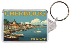 Cherbourg - France - Artistic Double Sided Large Keyring 26F1