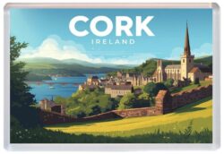 Cork - Ireland - Artistic Jumbo Fridge Magnet 26S1