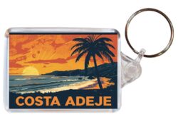 Costa Adeje - Tenerife- Artistic Double Sided Large Keyring 26S1
