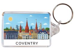 Coventry - Warwickshire - Artistic Double Sided Large Keyring 26E1