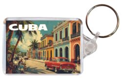 Cuba - Artistic Double Sided Large Keyring 26C1