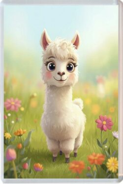 Cute Alpaca - Fun Jumbo Fridge Magnet