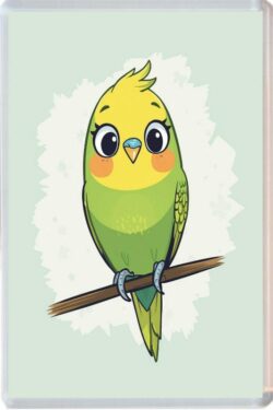Cute Budgie - Fun Jumbo Fridge Magnet
