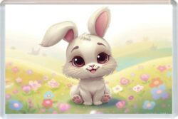 Cute Bunny - Fun Jumbo Fridge Magnet