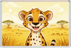 Cute Cheetah - Fun Jumbo Fridge Magnet