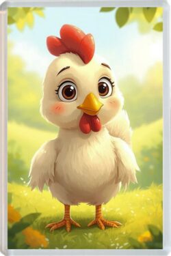 Cute Chicken - Fun Jumbo Fridge Magnet