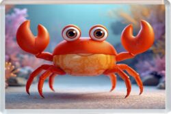 Cute Crab - Fun Jumbo Fridge Magnet