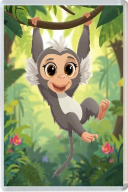 Cute Gibbon - Fun Jumbo Fridge Magnet
