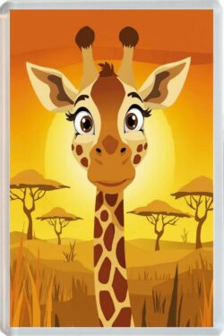 Cute Giraffe - Fun Jumbo Fridge Magnet