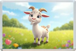 Cute Goat - Fun Jumbo Fridge Magnet