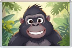 Cute Gorilla - Fun Jumbo Fridge Magnet