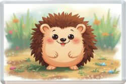 Cute Hedgehog - Fun Jumbo Fridge Magnet