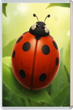 Cute Ladybird - Fun Jumbo Fridge Magnet
