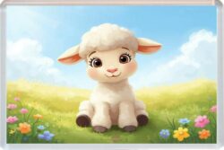 Cute Lamb - Fun Jumbo Fridge Magnet