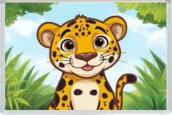 Cute Leopard - Fun Jumbo Fridge Magnet