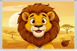 Cute Lion - Fun Jumbo Fridge Magnet