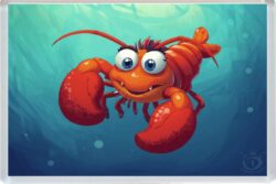 Cute Lobster - Fun Jumbo Fridge Magnet
