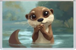 Cute Otter - Fun Jumbo Fridge Magnet