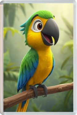 Cute Parrot - Fun Jumbo Fridge Magnet
