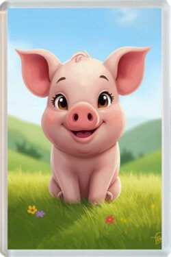 Cute Pig - Fun Jumbo Fridge Magnet