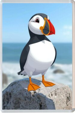 Cute Puffin - Fun Jumbo Fridge Magnet