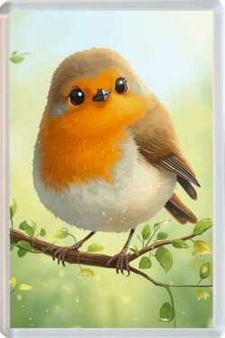 Cute Robin - Fun Jumbo Fridge Magnet